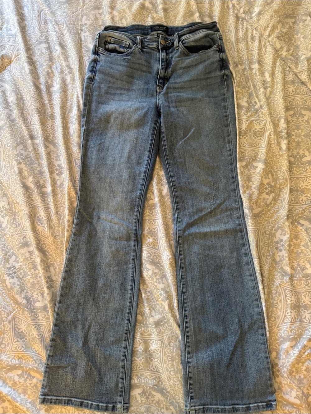 Judy Blue Gray-Blue Flared Jeans